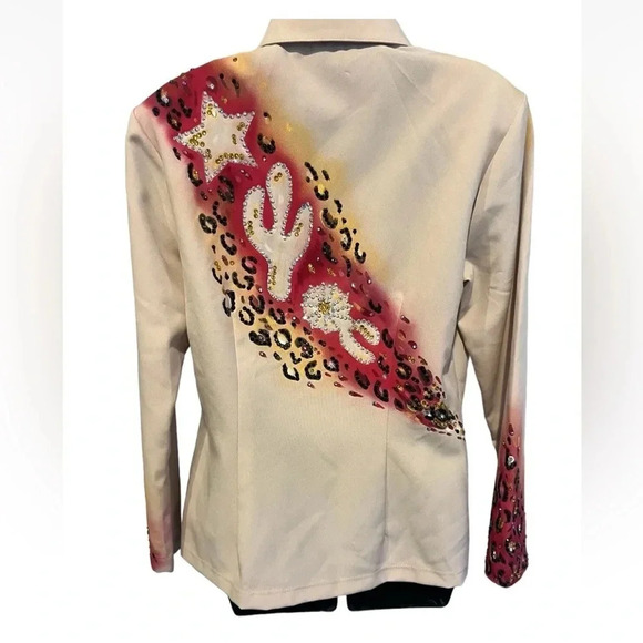HOBBY HORSE SHOW‎ SHIRT JACKET SHOWMANSHIP UNIQUE WESTERN CRYSTALS - Picture 8 of 12